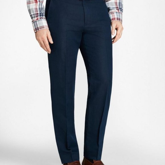 Brooks Brothers Clark Fit Linen and Cotton Chino Pants W31/L32 - Picture 2 of 8